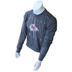 Nike NFL Team Apparel Men's Kansas City Chiefs Gray Long Sleeve Shirt Size Large